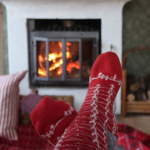 Long Woollen Rag Socks - Recycled Lambswool - Ekshärad (Adults 38-41)