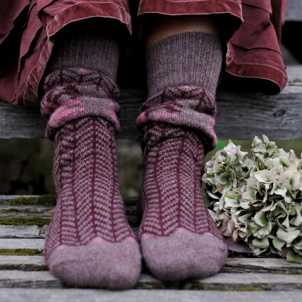 Long Woollen Rag Socks - Recycled Lambswool - Fager (Adults 38-41)