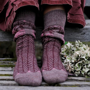 Long Woollen Rag Socks - Recycled Lambswool - Fager (Adults 38-41)