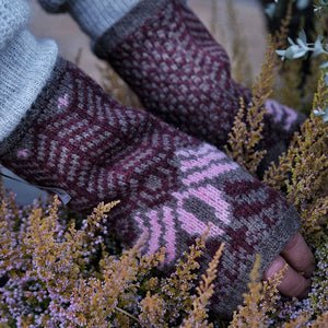 Jacquard Knit Hand Warmers - 100% Merino - Fager (Adults)