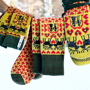 Long Woollen Rag Socks - Recycled Lambswool - Fästfolk (Adults 38-41)