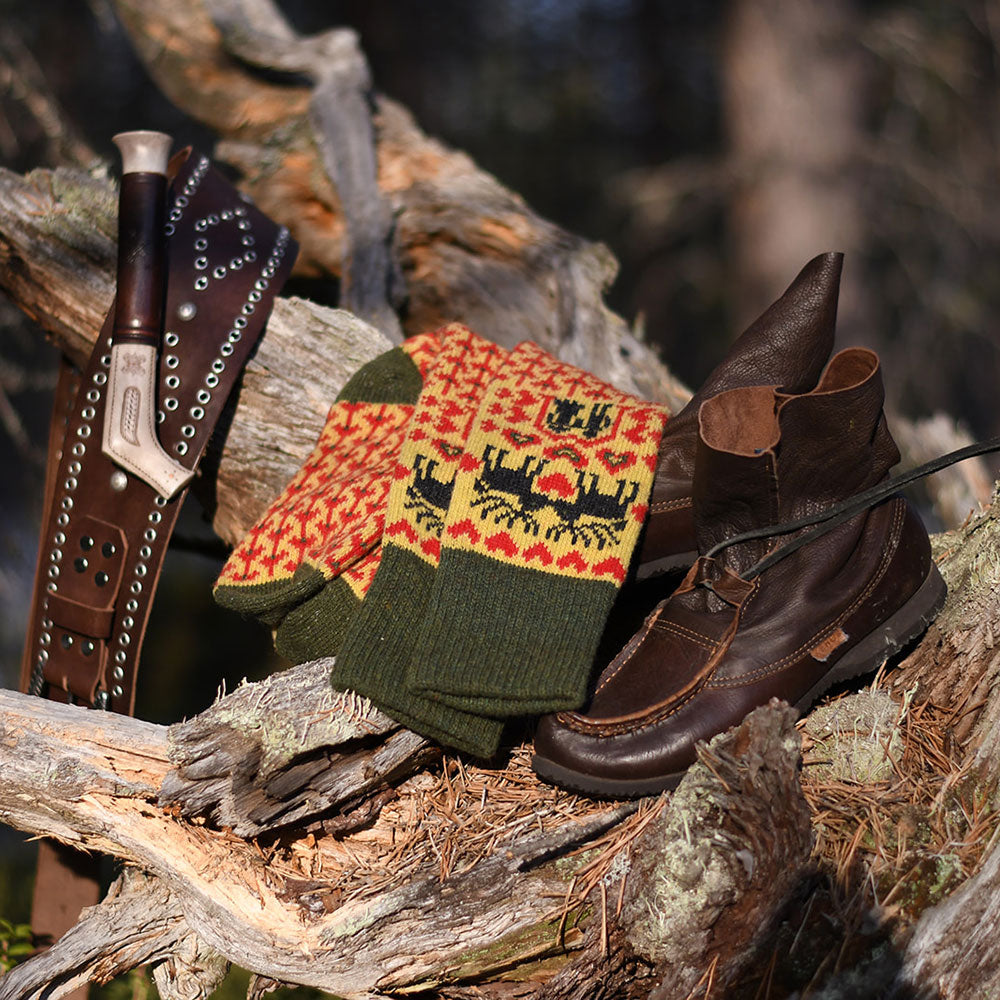 Long Woollen Rag Socks - Recycled Lambswool - Fästfolk (Adults 38-41)