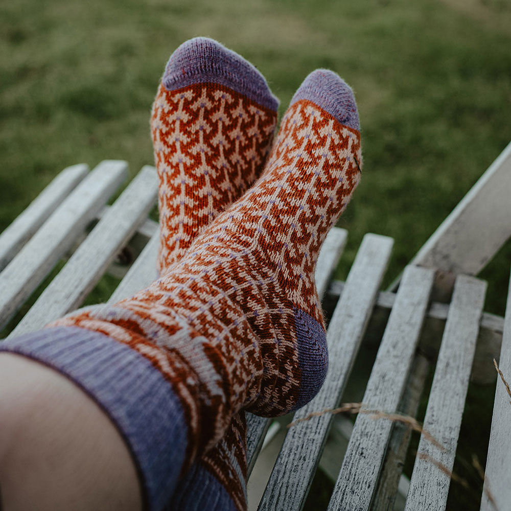 Long Woollen Rag Socks - Recycled Lambswool - Fästfolk (Adults 38-41)