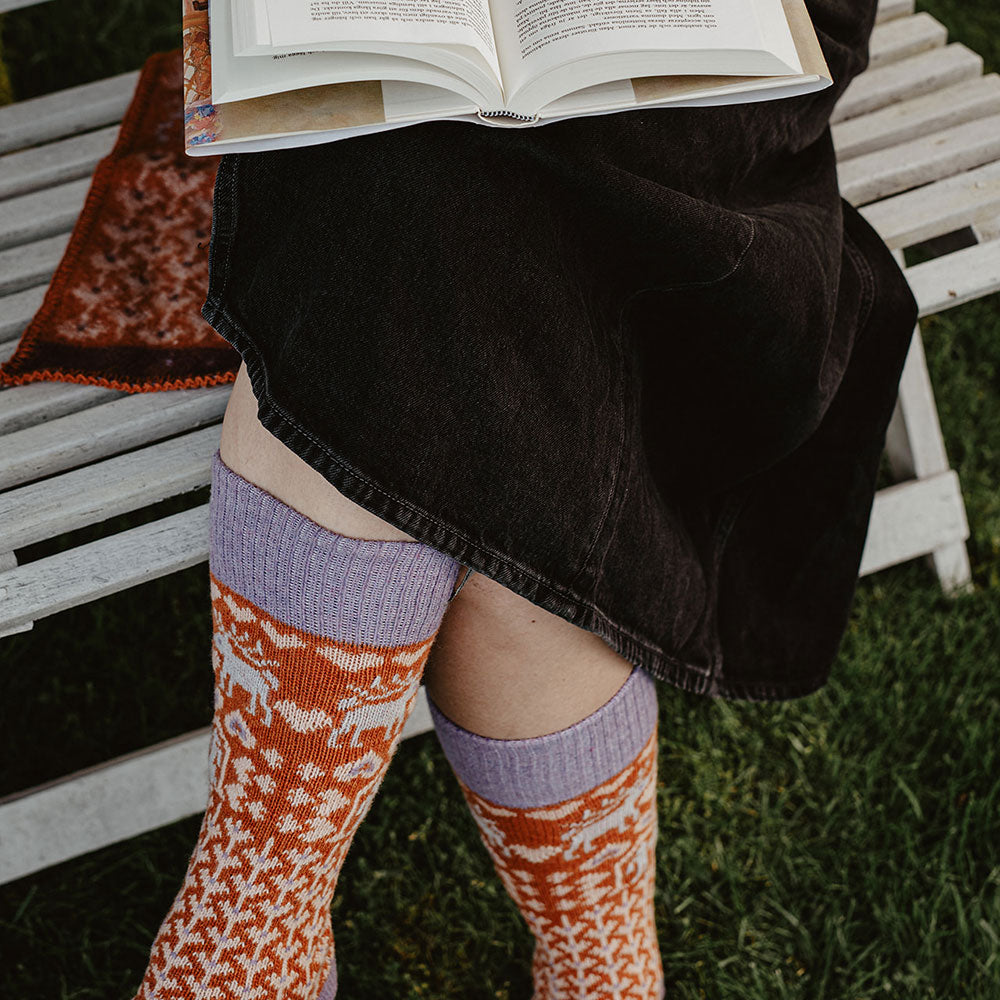 Long Woollen Rag Socks - Recycled Lambswool - Fästfolk (Adults 38-41)