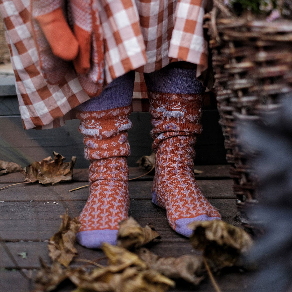 Long Woollen Rag Socks - Recycled Lambswool - Fästfolk (Adults 38-41)