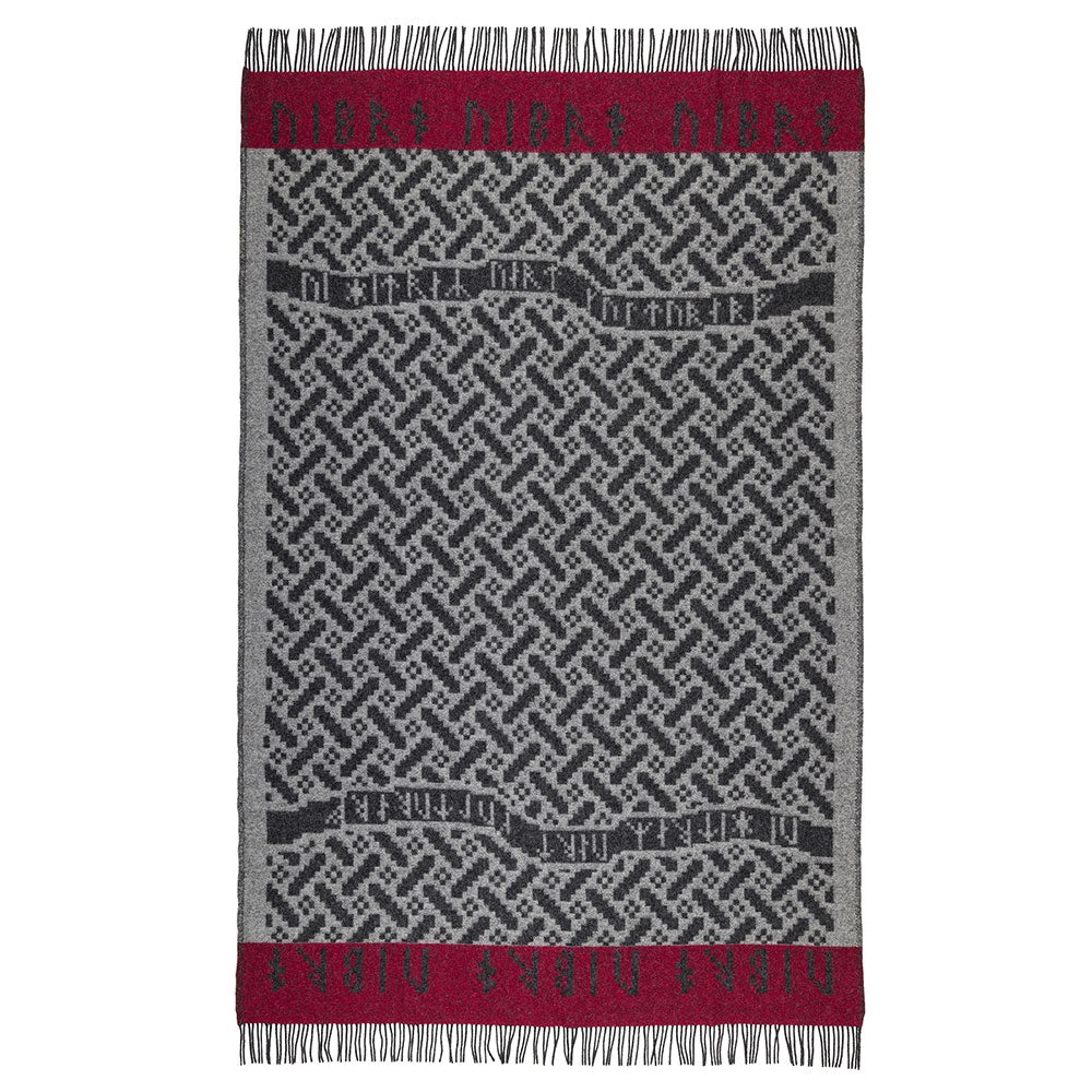 Jacquard Woven Throw - 100% Wool - Futhark (200x130cm)