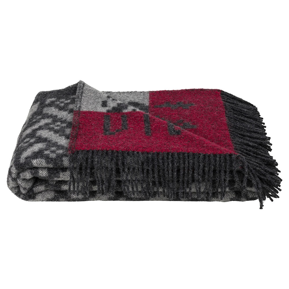 Jacquard Woven Throw - 100% Wool - Futhark (200x130cm)