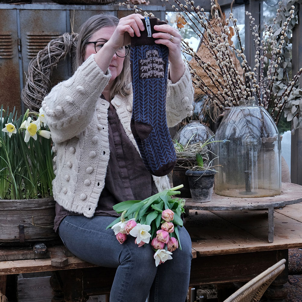 Long Woollen Rag Socks - Recycled Lambswool - Gotland (Adults 38-41)