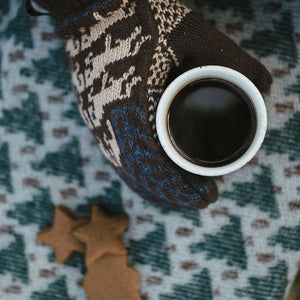 Double Wool Mittens - 100% Merino - Gotland Brown (Adults)