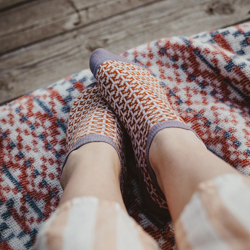 Jacquard Ankle Socks - Merino Wool - Fästfolk (Adults 38-41)