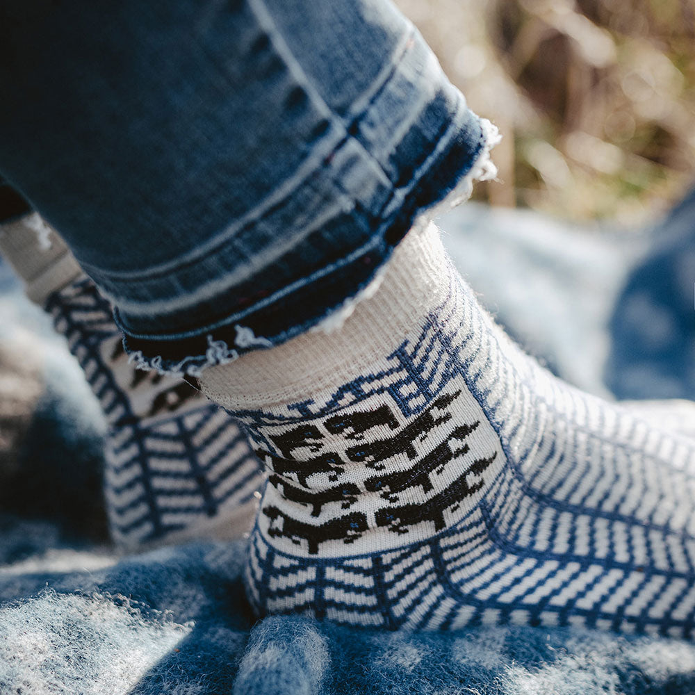 Jacquard Knit Socks - Merino Wool - Gotland (Adults 38-45)