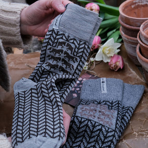 Jacquard Knit Socks - Merino Wool - Gotland (Adults 38-45)