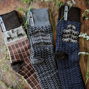 Jacquard Knit Socks - Merino Wool - Gotland (Adults 38-45)