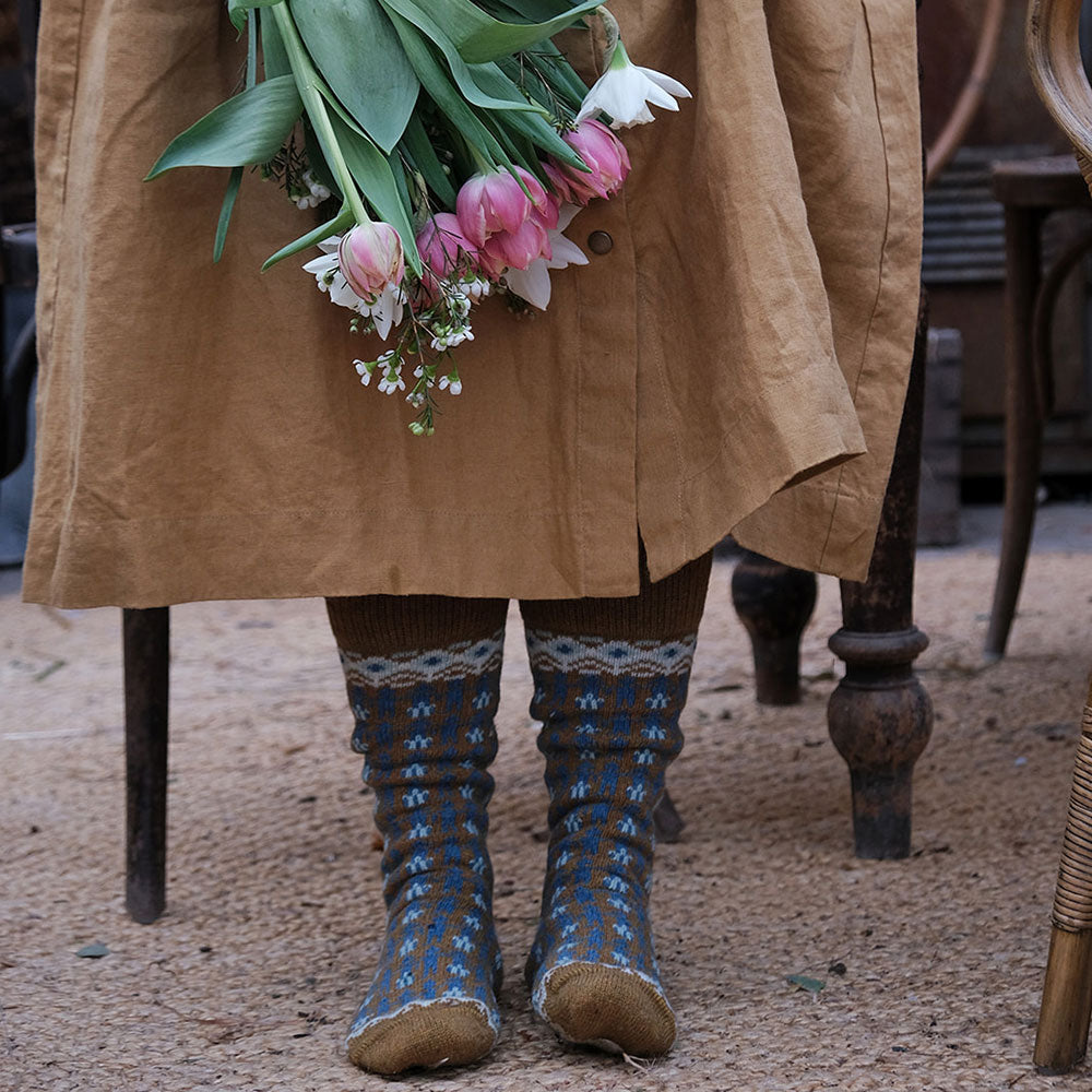 Long Woollen Rag Socks - Recycled Lambswool - Kören (Adults 38-41)