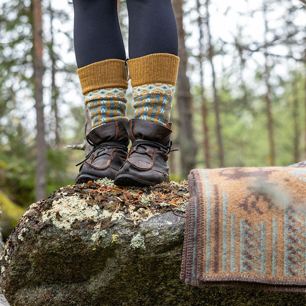 Long Woollen Rag Socks - Recycled Lambswool - Kören (Adults 38-41)