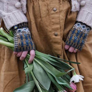 Jacquard Knit Hand Warmers - 100% Merino - Kören (Adults)