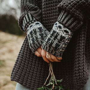Jacquard Knit Hand Warmers - 100% Merino - Kören (Adults)