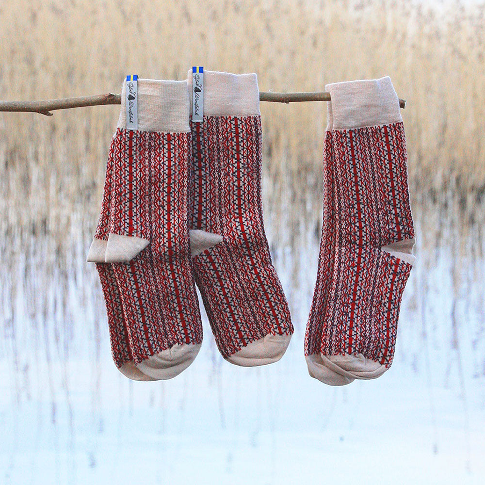 Jacquard Knit Socks - Merino Wool - Lycksele (Adults 38-45)
