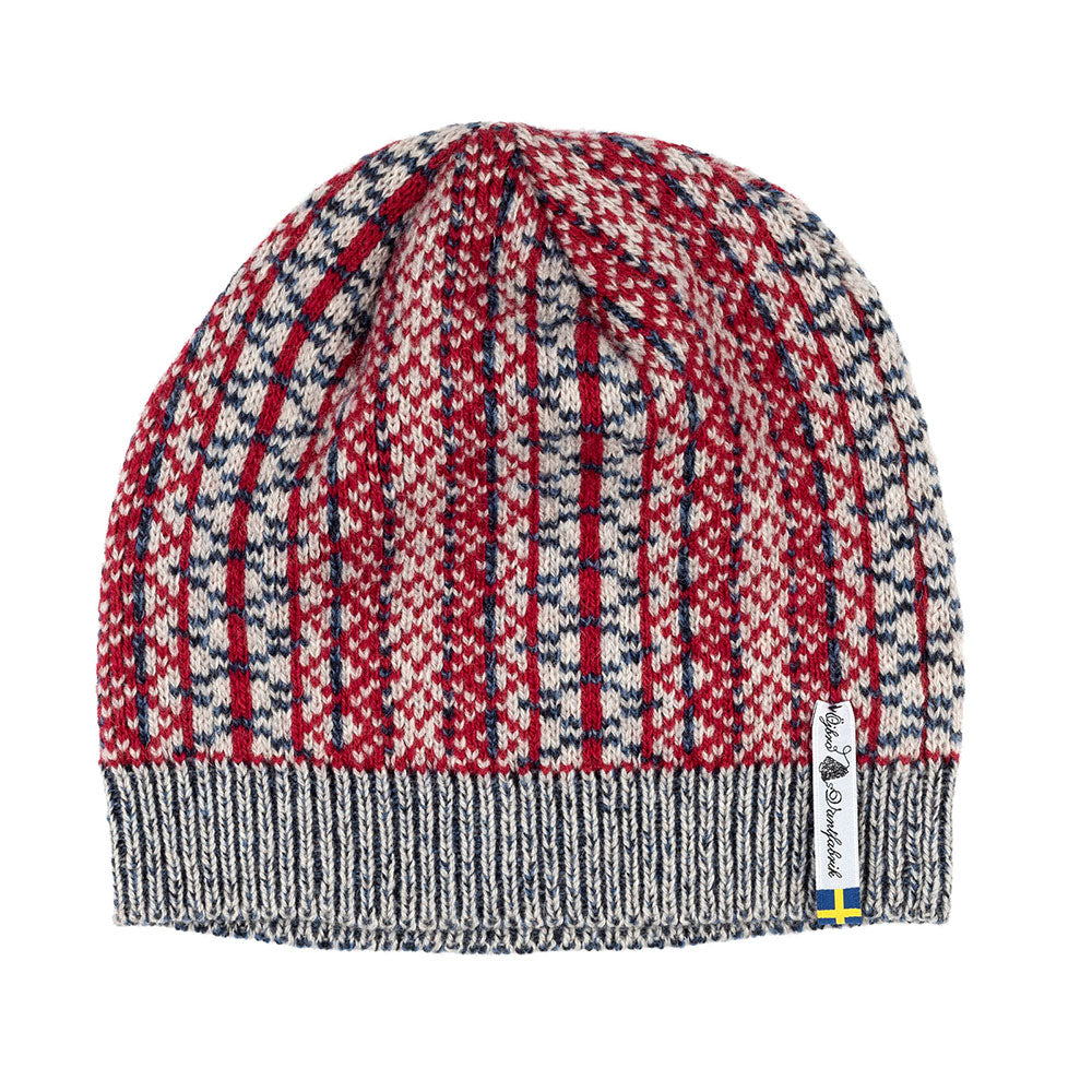 Jacquard Knit Beanie - 100% Merino - Lycksele (Adults)