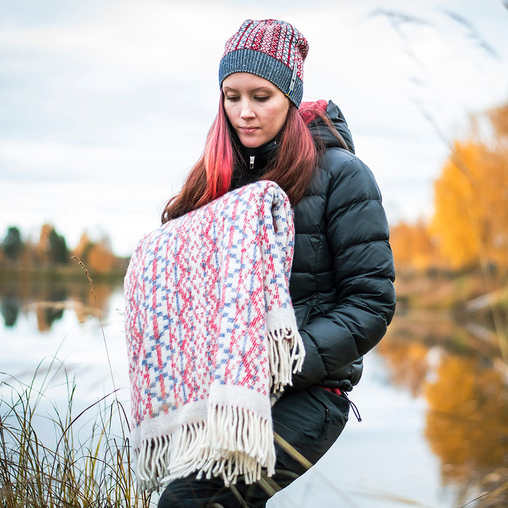 Jacquard Knit Beanie - 100% Merino - Lycksele (Adults)