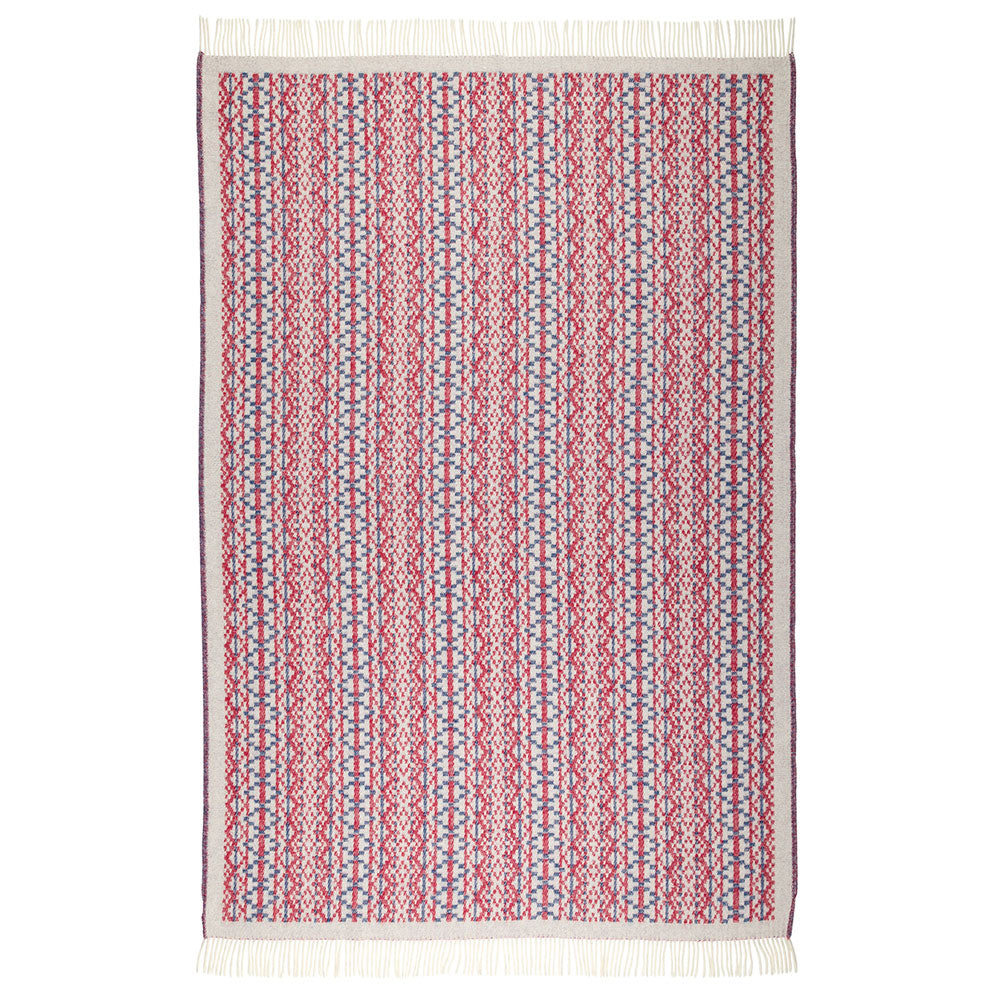 Jacquard Woven Throw - 100% Wool - Lycksele (200x130cm)