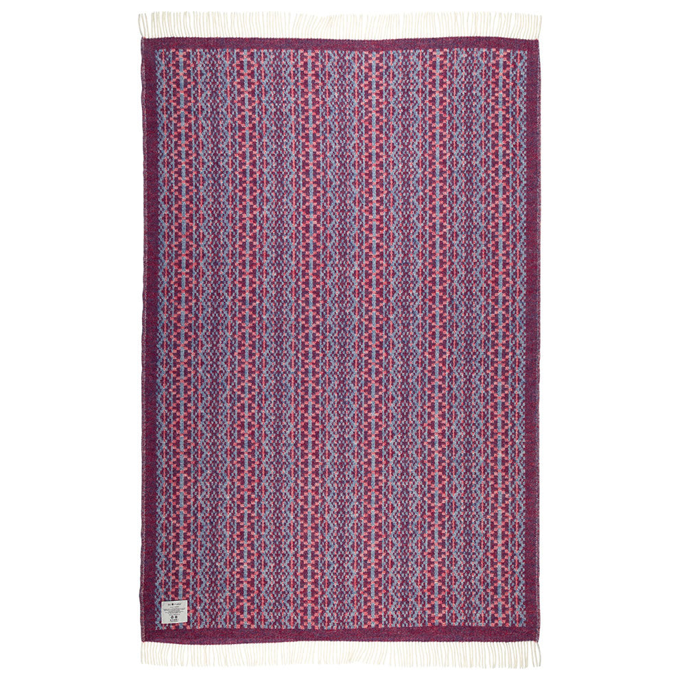 Jacquard Woven Throw - 100% Wool - Lycksele (200x130cm)