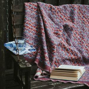 Jacquard Woven Throw - 100% Wool - Lycksele (200x130cm)