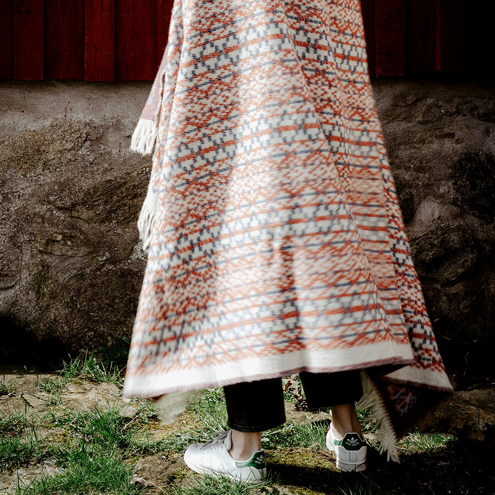 Jacquard Woven Throw - 100% Wool - Lycksele (200x130cm)