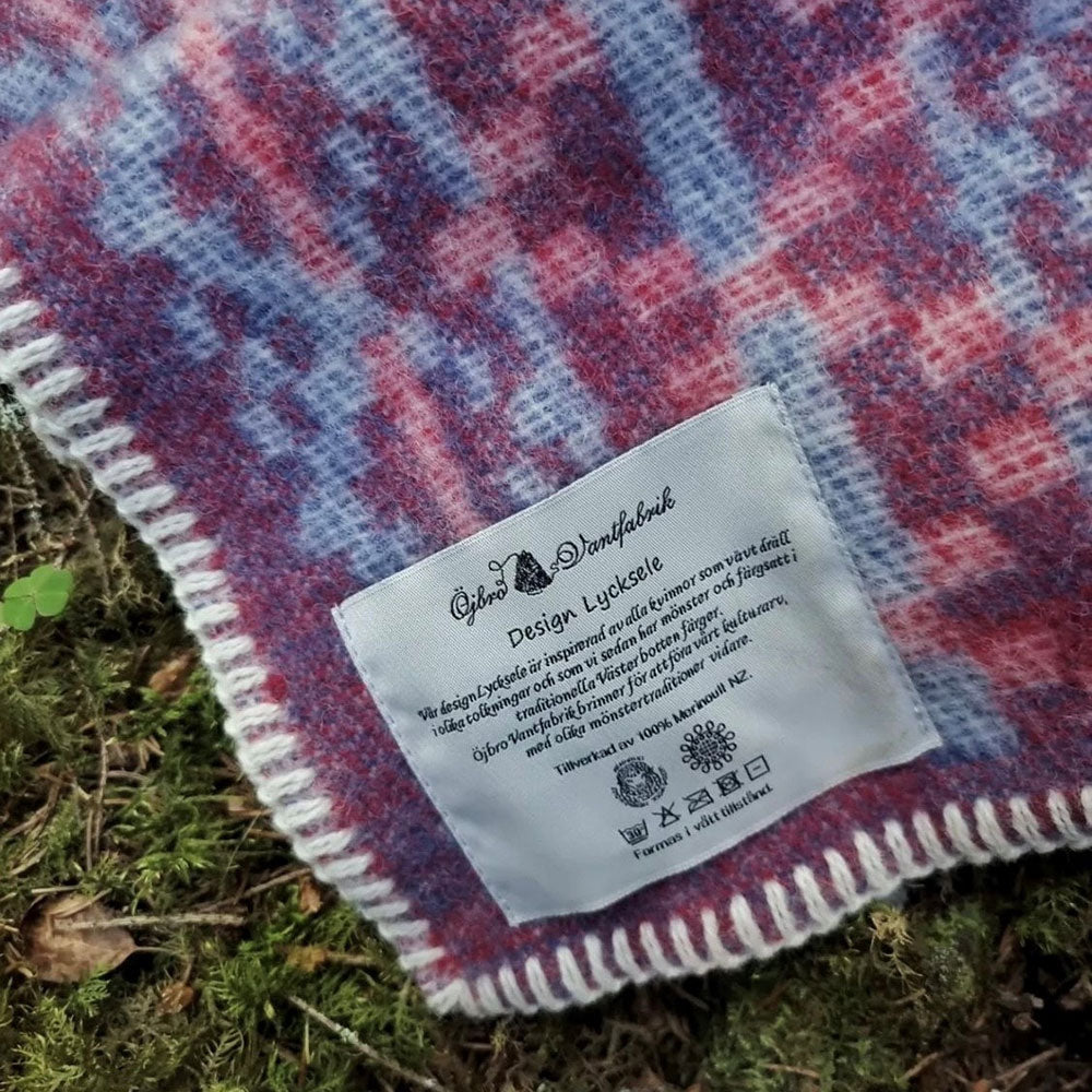 Jacquard Woven Blanket - 100% Wool - Lycksele (130x90cm)