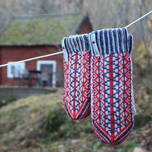 Double Wool Mittens - 100% Merino - Lycksele (Adults)