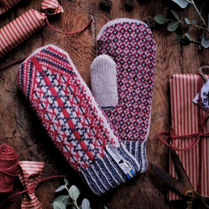 Double Wool Mittens - 100% Merino - Lycksele (Adults)