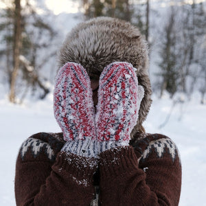 Double Wool Mittens - 100% Merino - Lycksele (Adults)