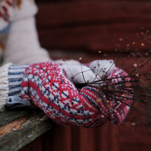 Double Wool Mittens - 100% Merino - Lycksele (Adults)