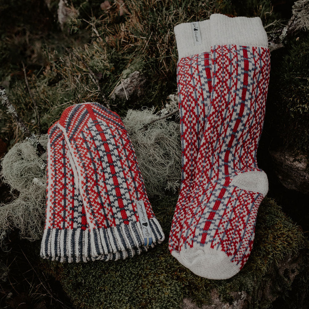 Double Wool Mittens - 100% Merino - Lycksele (Adults)
