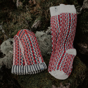 Double Wool Mittens - 100% Merino - Lycksele (Adults)