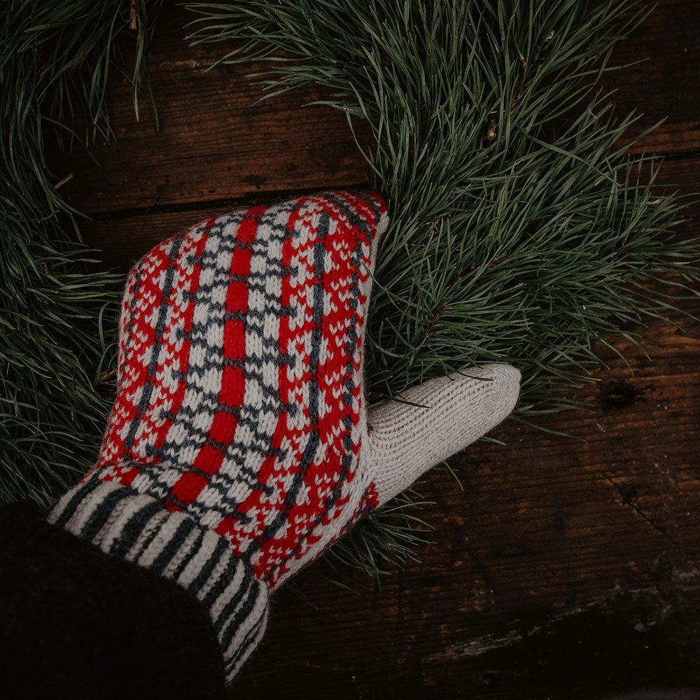 Double Wool Mittens - 100% Merino - Lycksele (Adults)