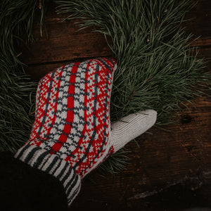 Double Wool Mittens - 100% Merino - Lycksele (Adults)