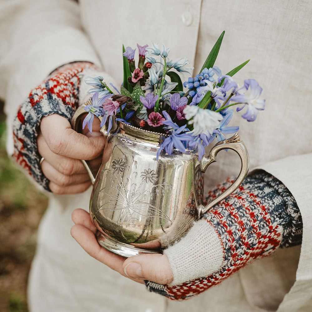 Jacquard Knit Hand Warmers - 100% Merino - Lycksele (Adults)