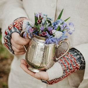 Jacquard Knit Hand Warmers - 100% Merino - Lycksele (Adults)