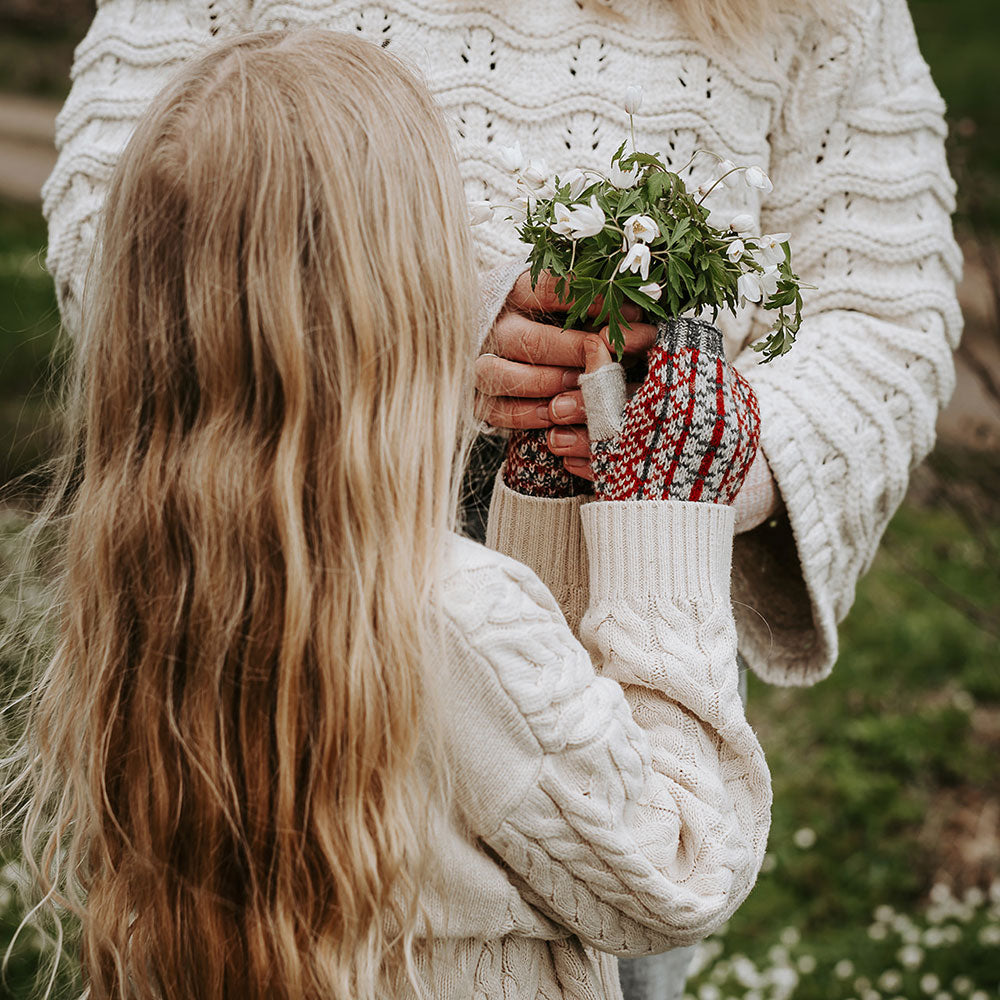 Jacquard Knit Hand Warmers - 100% Merino - Lycksele (Adults)