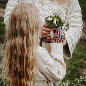 Jacquard Knit Hand Warmers - 100% Merino - Lycksele (Adults)