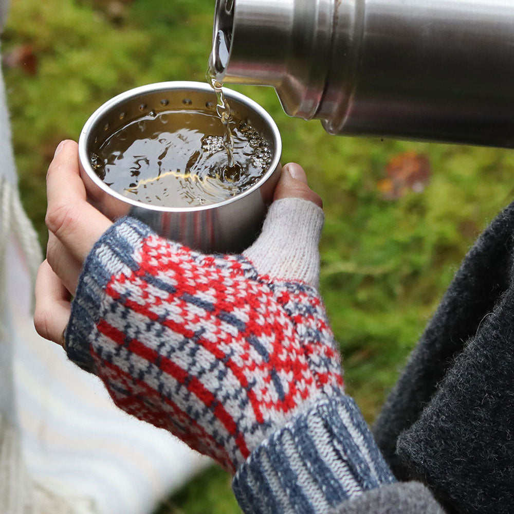 Jacquard Knit Hand Warmers - 100% Merino - Lycksele (Adults)