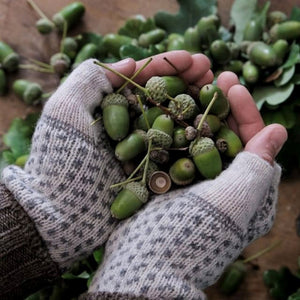 Jacquard Knit Hand Warmers - 100% Merino - Skaftö (Adults)