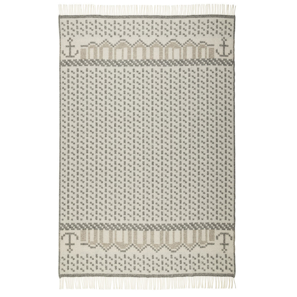 Jacquard Woven Throw - 100% Wool - Skaftö (200x130cm)