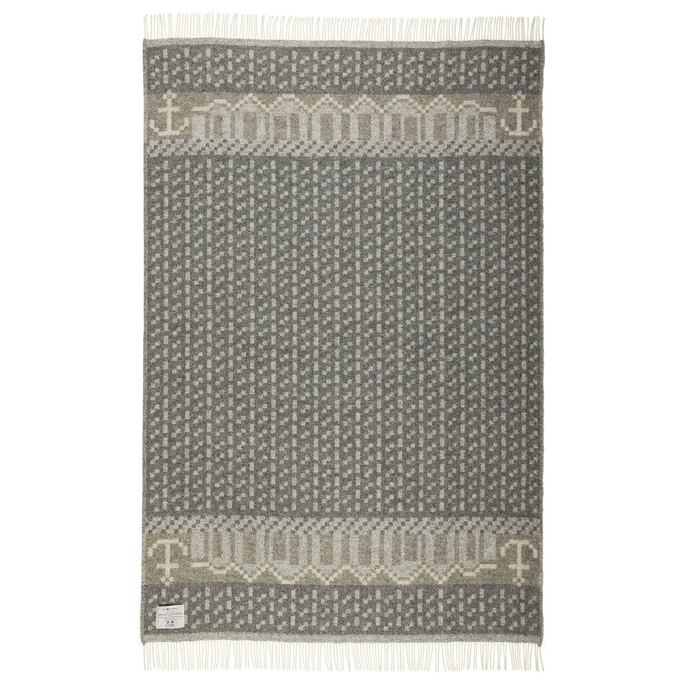 Jacquard Woven Throw - 100% Wool - Skaftö (200x130cm)