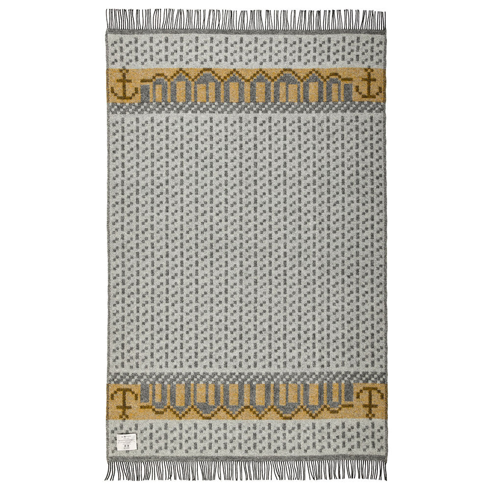 Jacquard Woven Throw - 100% Wool - Skaftö (200x130cm)