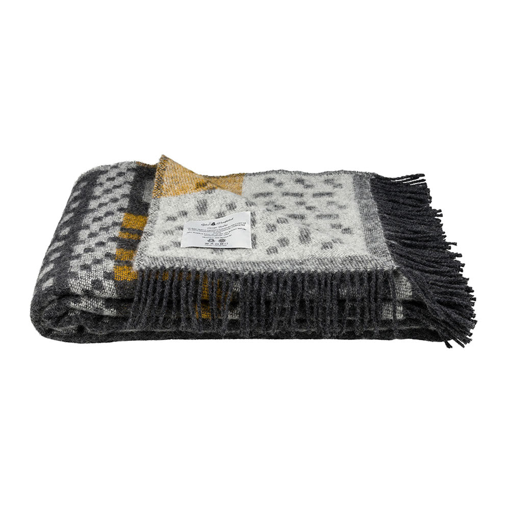 Jacquard Woven Throw - 100% Wool - Skaftö (200x130cm)