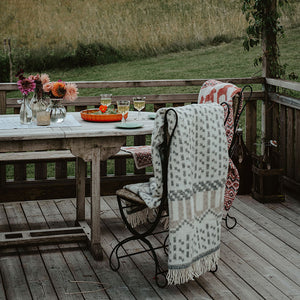 Jacquard Woven Throw - 100% Wool - Skaftö (200x130cm)