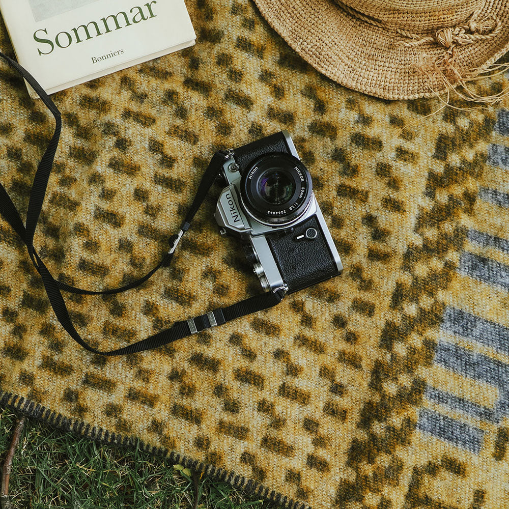 Jacquard Woven Blanket - 100% Wool - Skaftö (130x90cm)