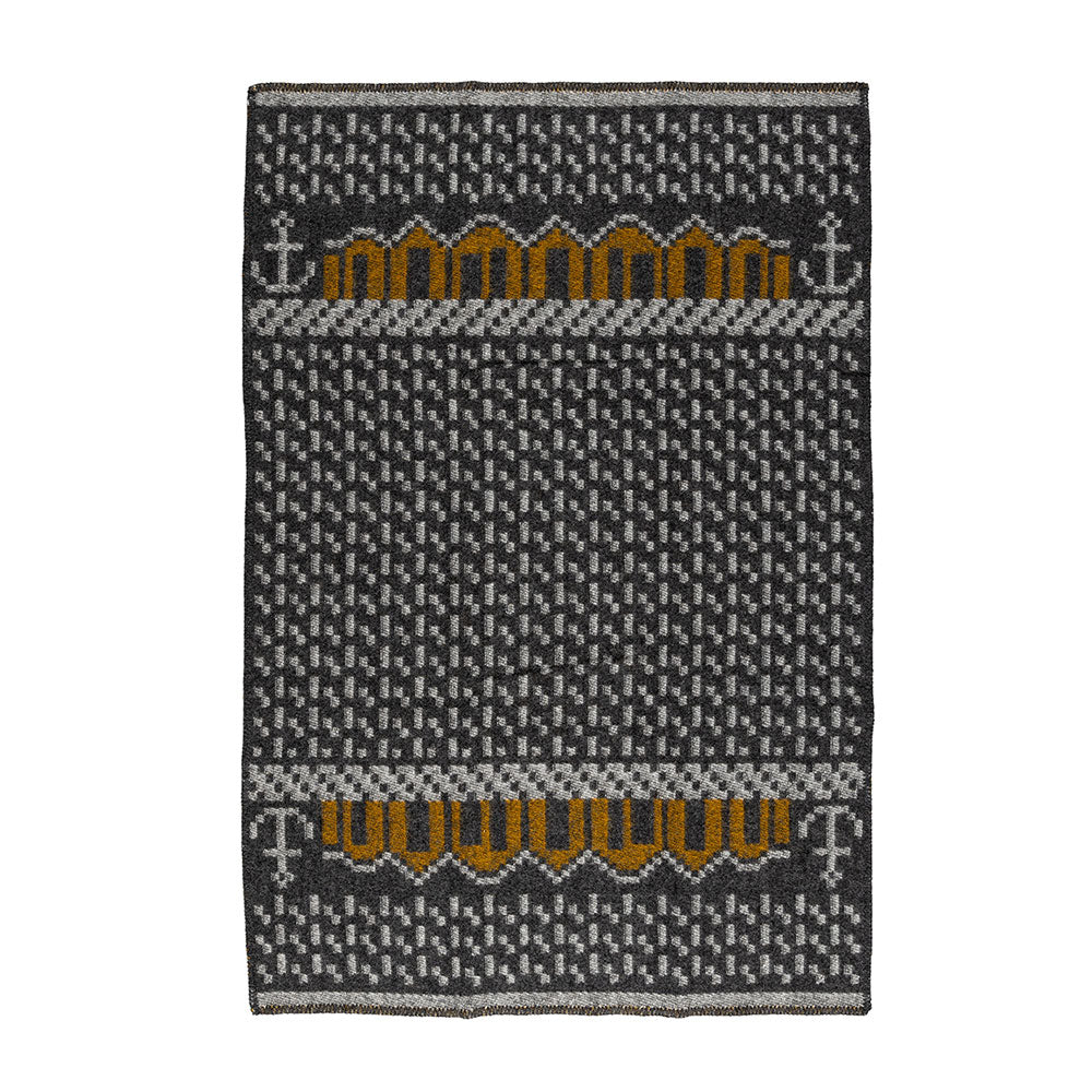 Jacquard Woven Blanket - 100% Wool - Skaftö (130x90cm)
